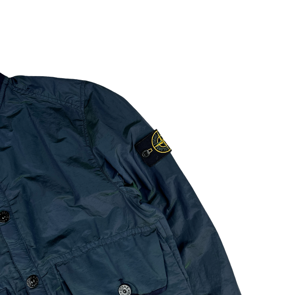 Stone Island 2017 Blue & Green Nylon Metal Colour Weft Jacket - Medium