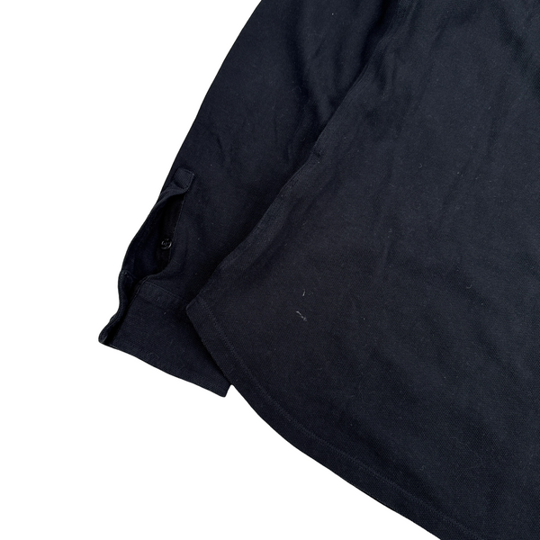 Stone Island Black Cotton Buttoned Overshirt - Large