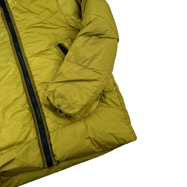Stone Island 2021 Mustard Yellow Crinkle NY Down Puffer Jacket - Medium