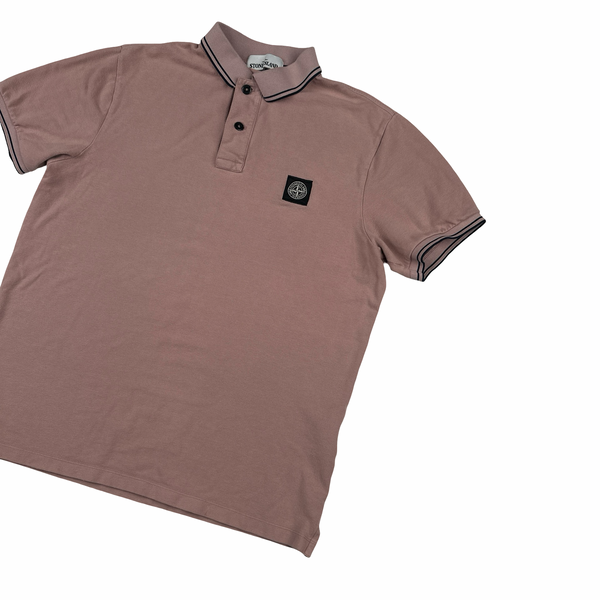 Stone Island 2016 Pink Short Sleeve Polo - Large