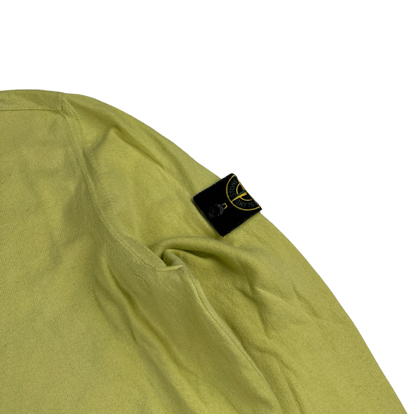 Stone Island 2020 Yellow Soft Cotton Knit Crewneck - Large
