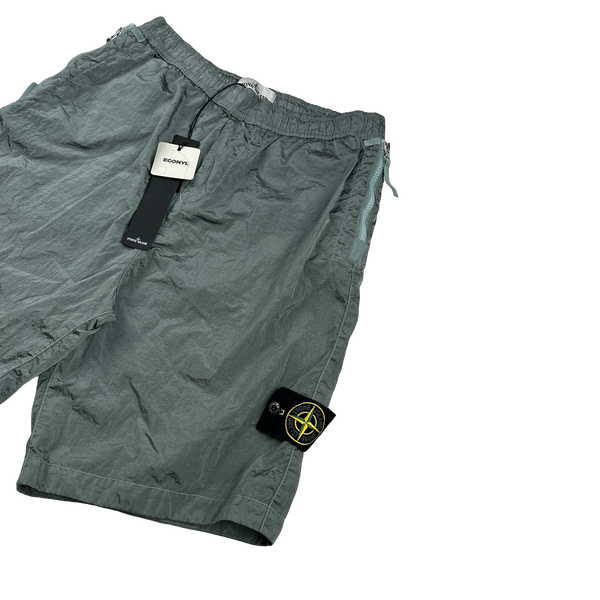 Stone Island 2023 Blue Nylon Metal Econyl Shorts - Small