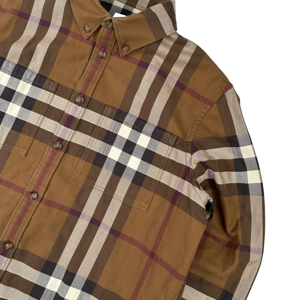 Burberry Nova Check Button Up Thick Shirt - Large