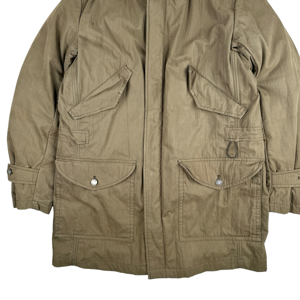 CP Company 2006 Khaki Multi Pocket Down Lined Jacket - Medium