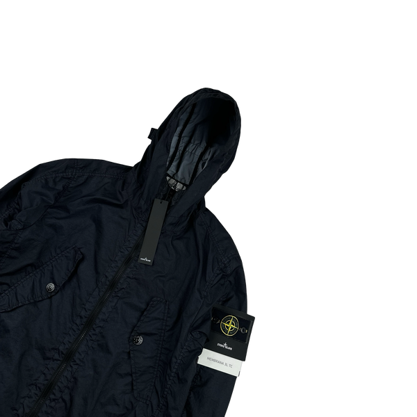 Stone Island 2018 Dark Navy Membrana 3L TC Hooded Jacket - Medium