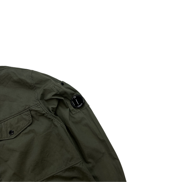CP Company Green Pullover Smock Overshirt - Medium