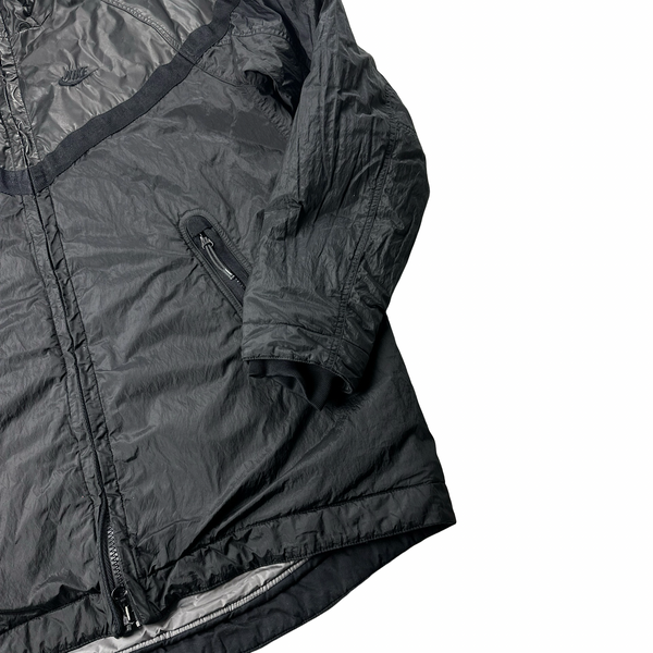 Stone Island x Nike Black Mussola Gommata Nylon Metal Jacket - Large