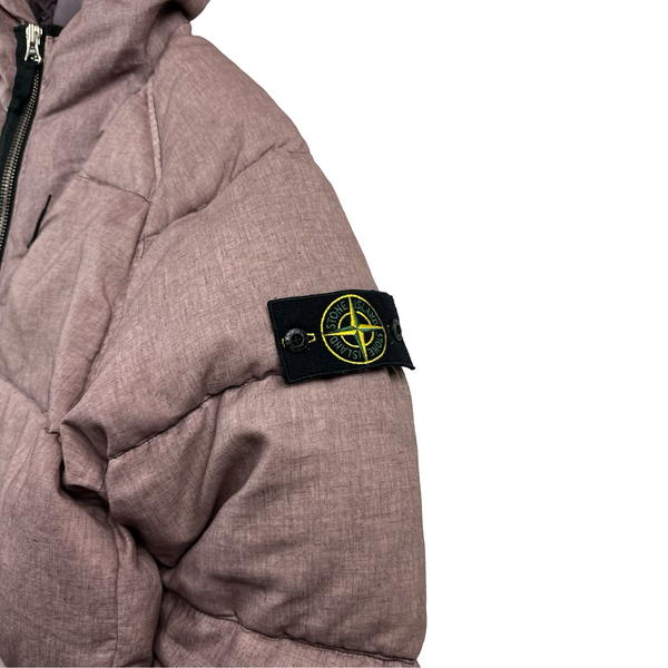 Stone Island 2018 Lino Resinato Down TC Hooded Puffer - Large