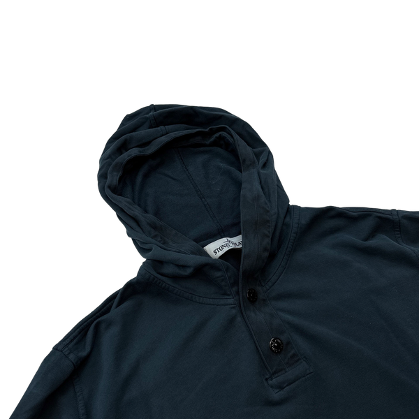 Stone Island 2013 Navy Cotton Pullover Hoodie - Large