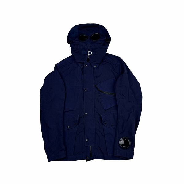 CP Company Royal Blue Quartz La Mille Watch Viewer Goggle Jacket - Small