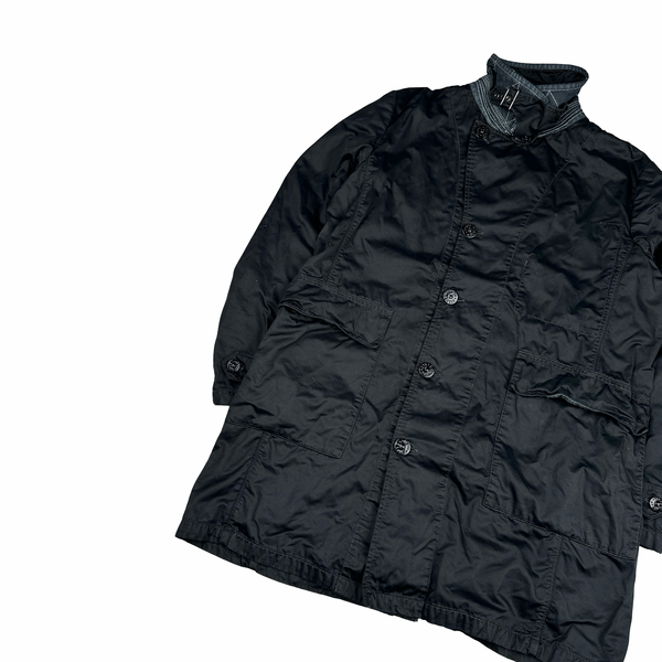Stone Island 2014 Navy Denim Coloured Accents Collared Cotton Jacket - XXL