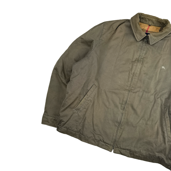 Burberry Heavyweight Khaki Nova Check Lined Bomber Jacket - XXL