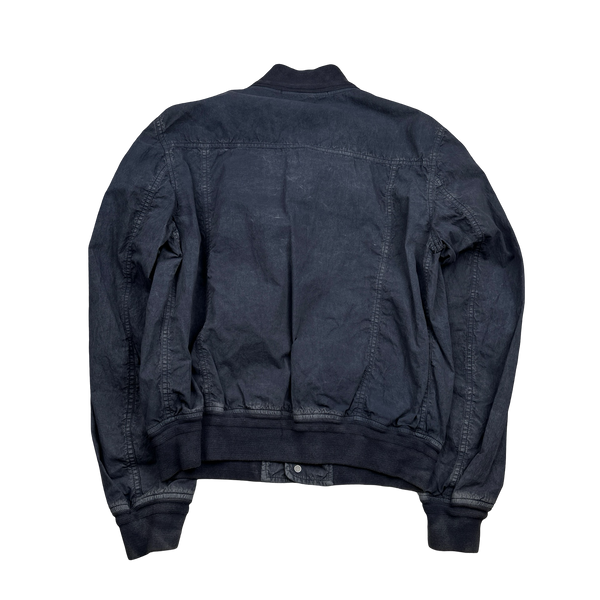 CP Company Blue Lino Flax Bomber Jacket - XL