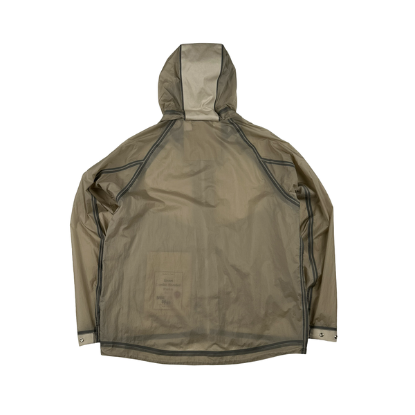 Ten C Beige Transparent Lightweight Short Combo Bonded Parka Jacket - XL