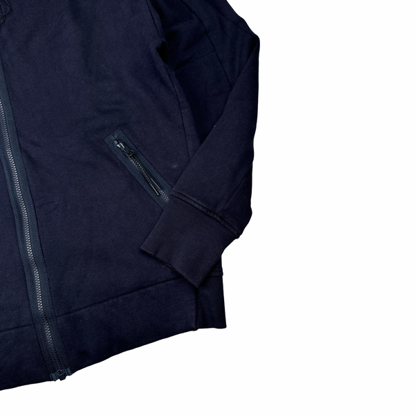CP Company Navy Cotton Goggle Hoodie - Medium