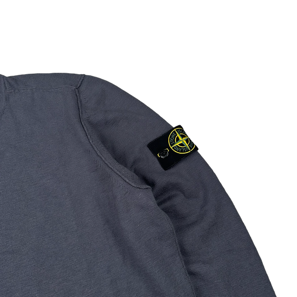 Stone Island 2021 Grey Fine Knit Crewneck Jumper - Medium
