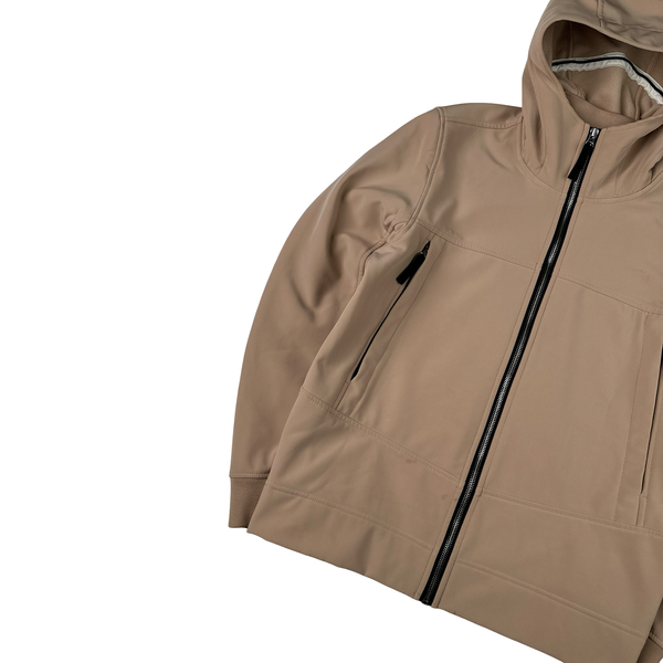 Stone Island 2021 Pale Pink Soft Shell E Dye Hooded Jacket - Small