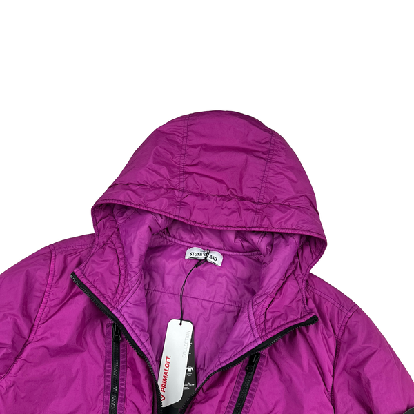 Stone Island 2022 Purple Crinkle R-NY Garment Dyed Jacket - XL