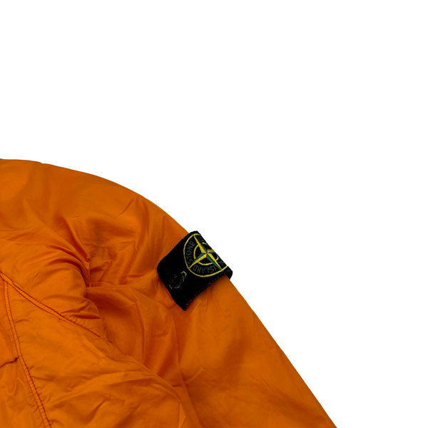 Stone Island 2000s Orange Fleece Lined Vintage Jacket - Medium