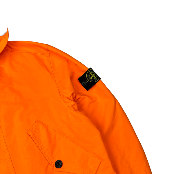 Stone Island 2019 Neon Orange David Fluo Parka Jacket - Large