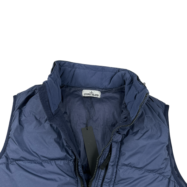 Stone Island 2020 Garment Dyed Crinkle Reps Down Filled Gilet - XXL