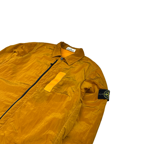 Stone Island 2017 Orange Nylon Metal Shimmer Overshirt - Medium