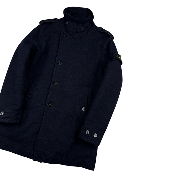 Stone Island 2014 Saia Doppia Faccia Wool Long Winter Jacket - Medium