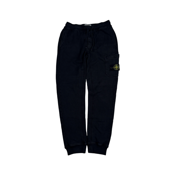 Stone Island 2022 Black Cotton Joggers - Small