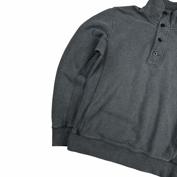 Stone Island Dark Grey Cotton Pullover Jumper - Large