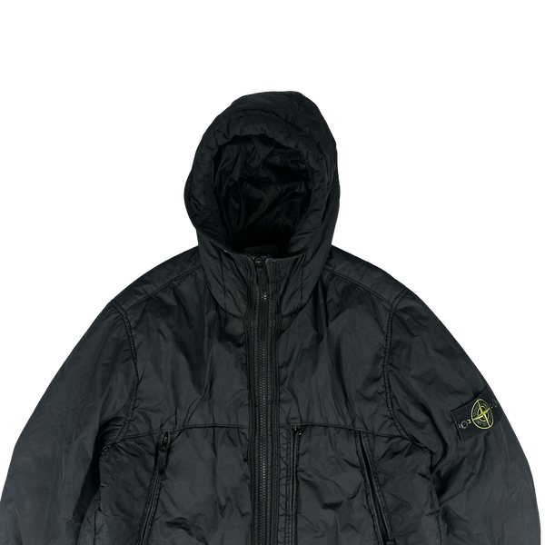 Stone Island 2019 Black Crinkle Reps NY Jacket - XL
