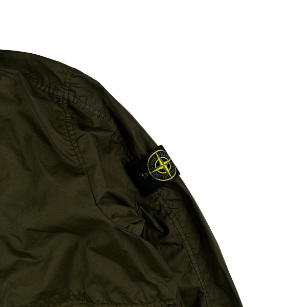 Stone Island 2018 Khaki Green Membrana 3L TC Rain Jacket - Medium