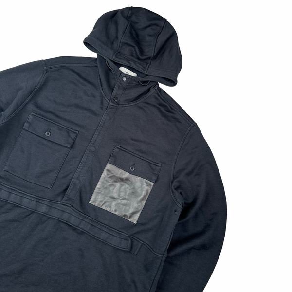 Stone Island Marina Black Cotton Multi Pocket Hoodie Jumper - 3XL