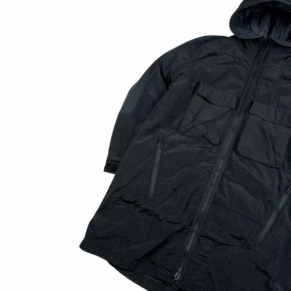 Stone Island 2017 House Check Black Nylon Metal Primaloft Jacket - Large