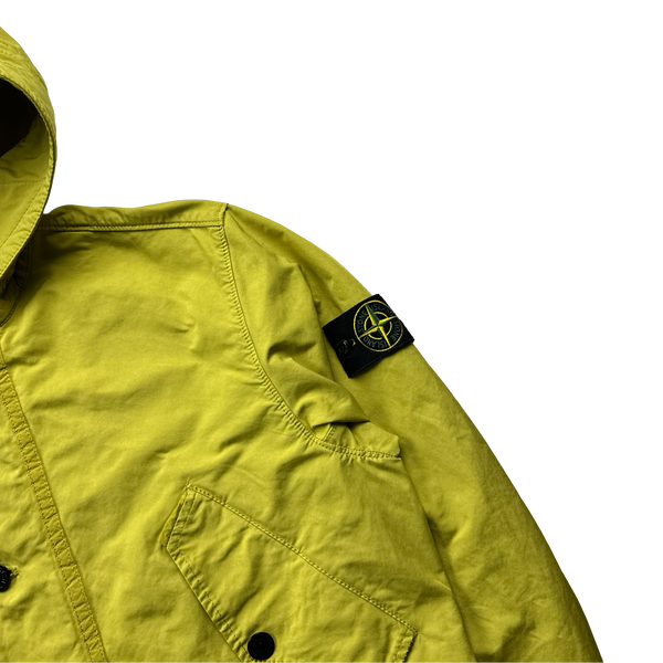 Stone Island Yellow David TC Garment Dyed Parka Jacket - Large