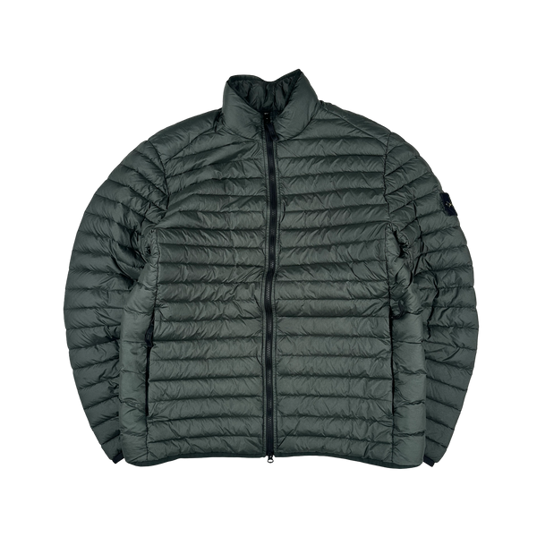 Stone Island 2022 Pine Green Loom Woven Chambers R Nylon Down TC Jacket - XL