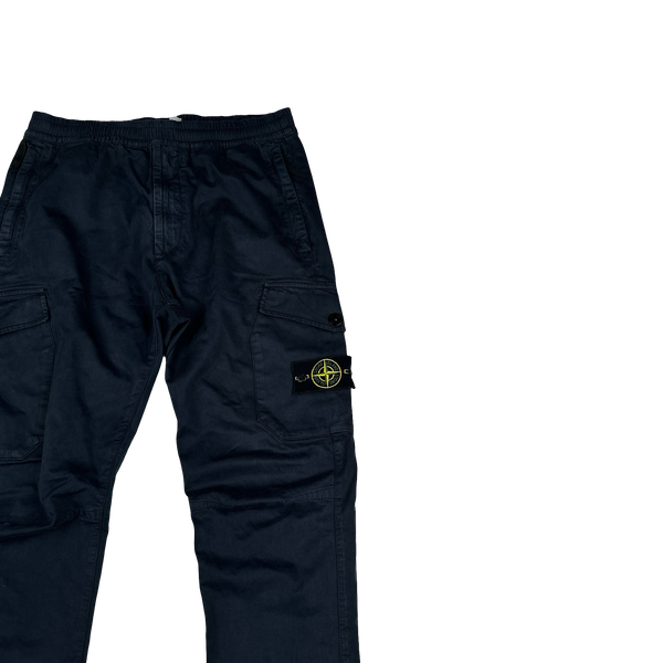 Stone Island 2020 Navy RE-T Cargo Trousers - 32"