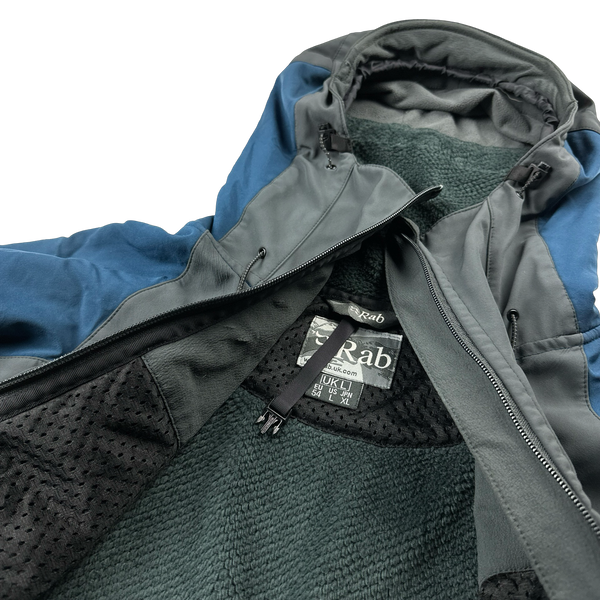 RAB Blue Zipped Water Resistant Soft Shell Fleece Jacket - Large