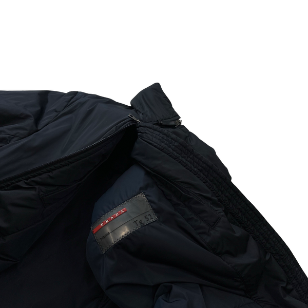 Prada Navy Nylon Black Label Padded Jacket - XL