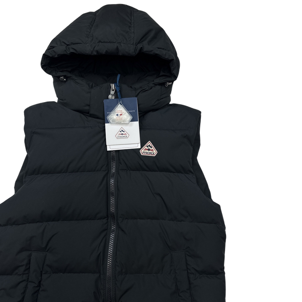 Pryenex Hooded Black French Down Puffer Gilet - Medium