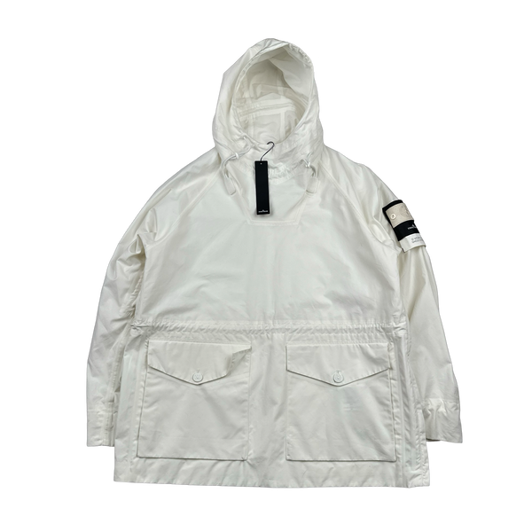 Stone Island 2022 White Ghost O-Ventile Pullover Smock Jacket - XL