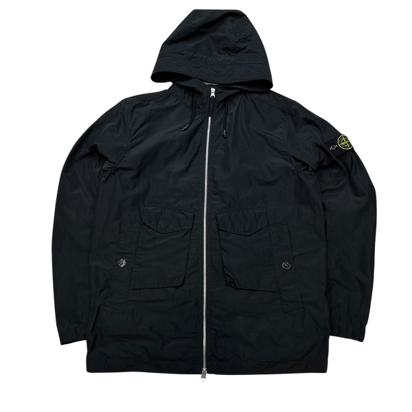 Stone Island 2021 Black Micro Reps Parka Jacket - Large