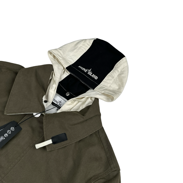 Stone Island 2025 Tela Resinata Spellout Hood Bomber Jacket