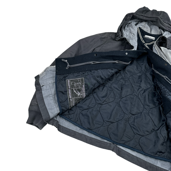 Stone Island 2007 Navy Dutch Rope Double Lined Hooded Jacket - XXL