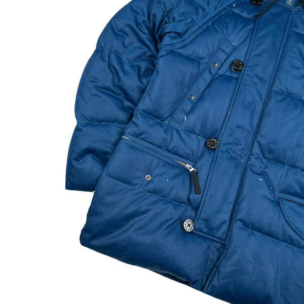 Stone Island Navy Weatherproof Down Parka Jacket - Medium
