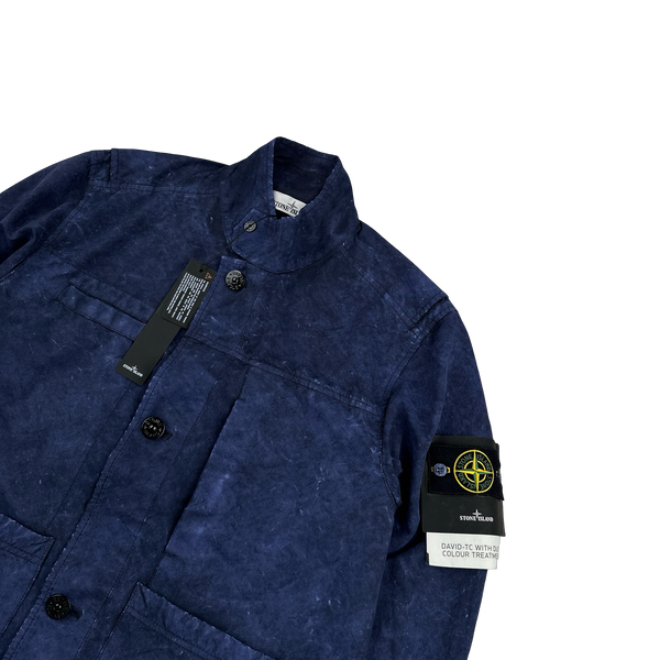 Stone Island 2017 RARE Blue David TC Dust Colour Treatment Jacket - Large