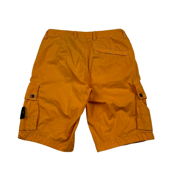Stone Island 2023 Orange Slim Bermuda Cotton Shorts - 29"