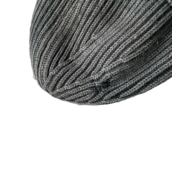 Stone Island 2017 Grey Frost Ribbed Wool Logo Beanie Hat