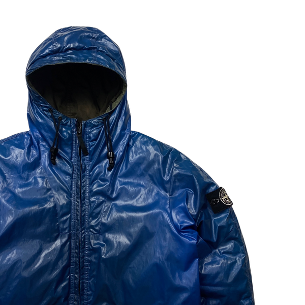 Stone Island Blue Down Filled Ice Jacket - Medium