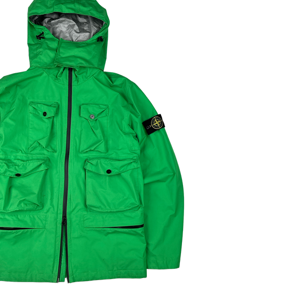 Stone Island 2021 Green Ripstop Gore-Tex Product Technology Paclite Jacket - Medium