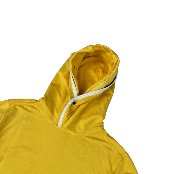 Stone Island 2022 Yellow Pullover Thick Cotton Hoodie - Small